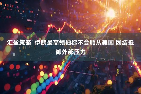 汇盈策略  伊朗最高领袖称不会顺从美国 团结抵御外部压力