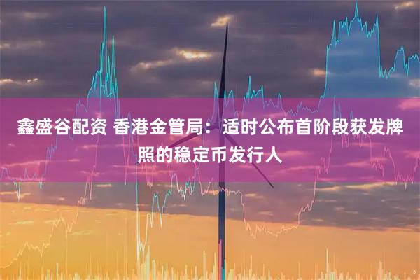 鑫盛谷配资 香港金管局：适时公布首阶段获发牌照的稳定币发行人